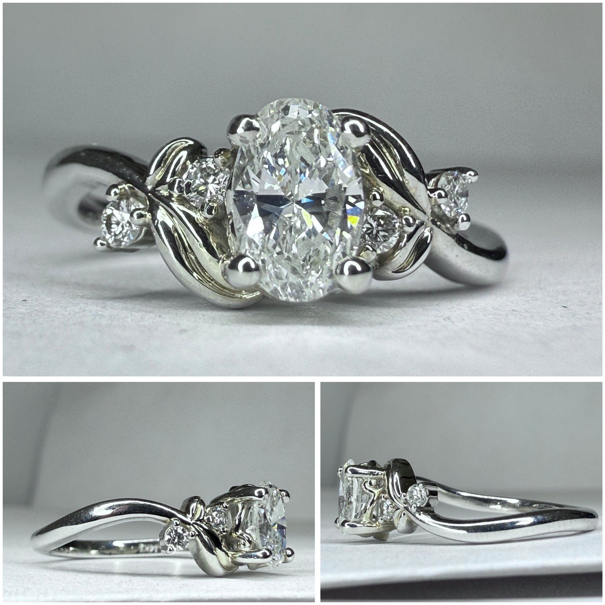 14KT WG Oval Diamond